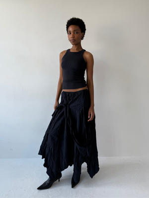 ASYMMETRIC DRAPED SKIRT