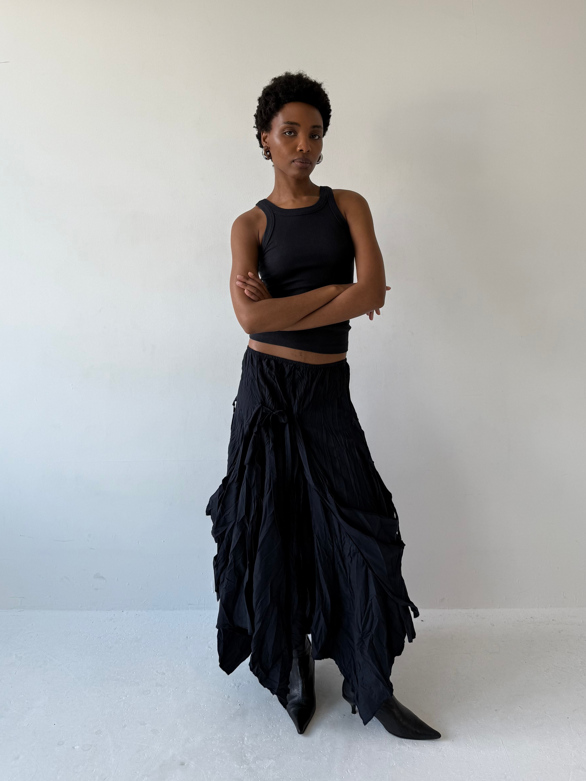 ASYMMETRIC DRAPED SKIRT