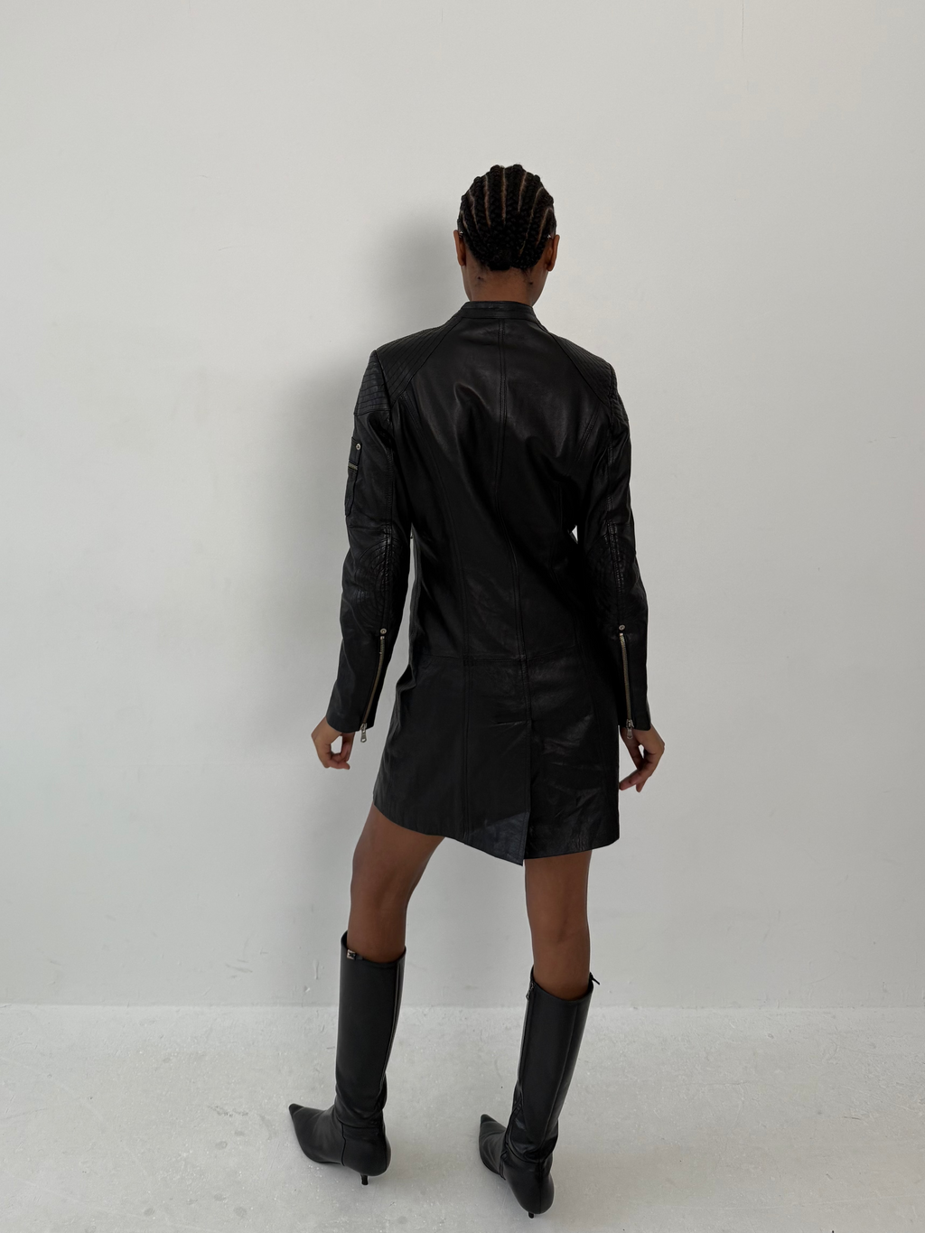 Leather Biker Dress