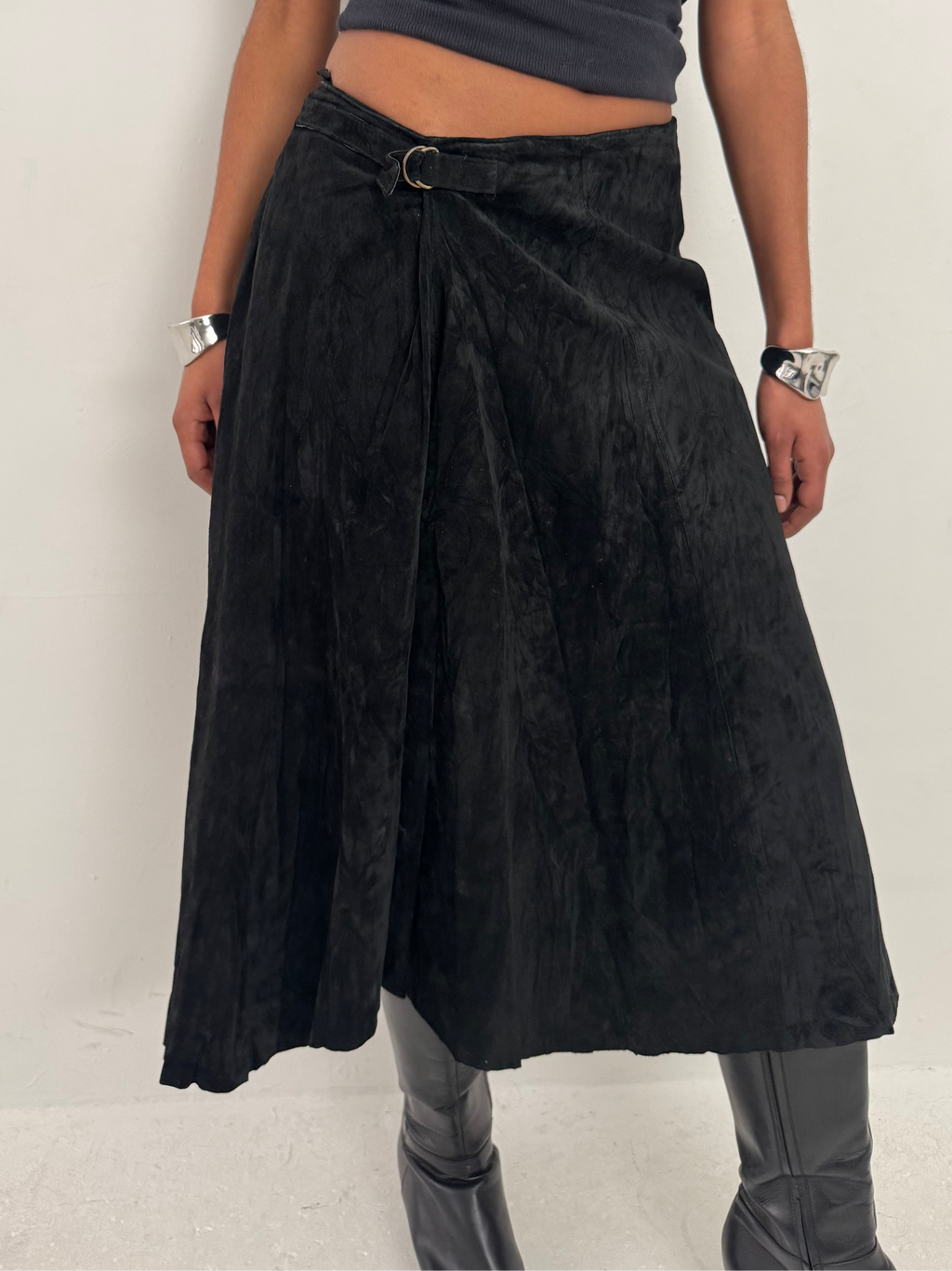 Suede skirt