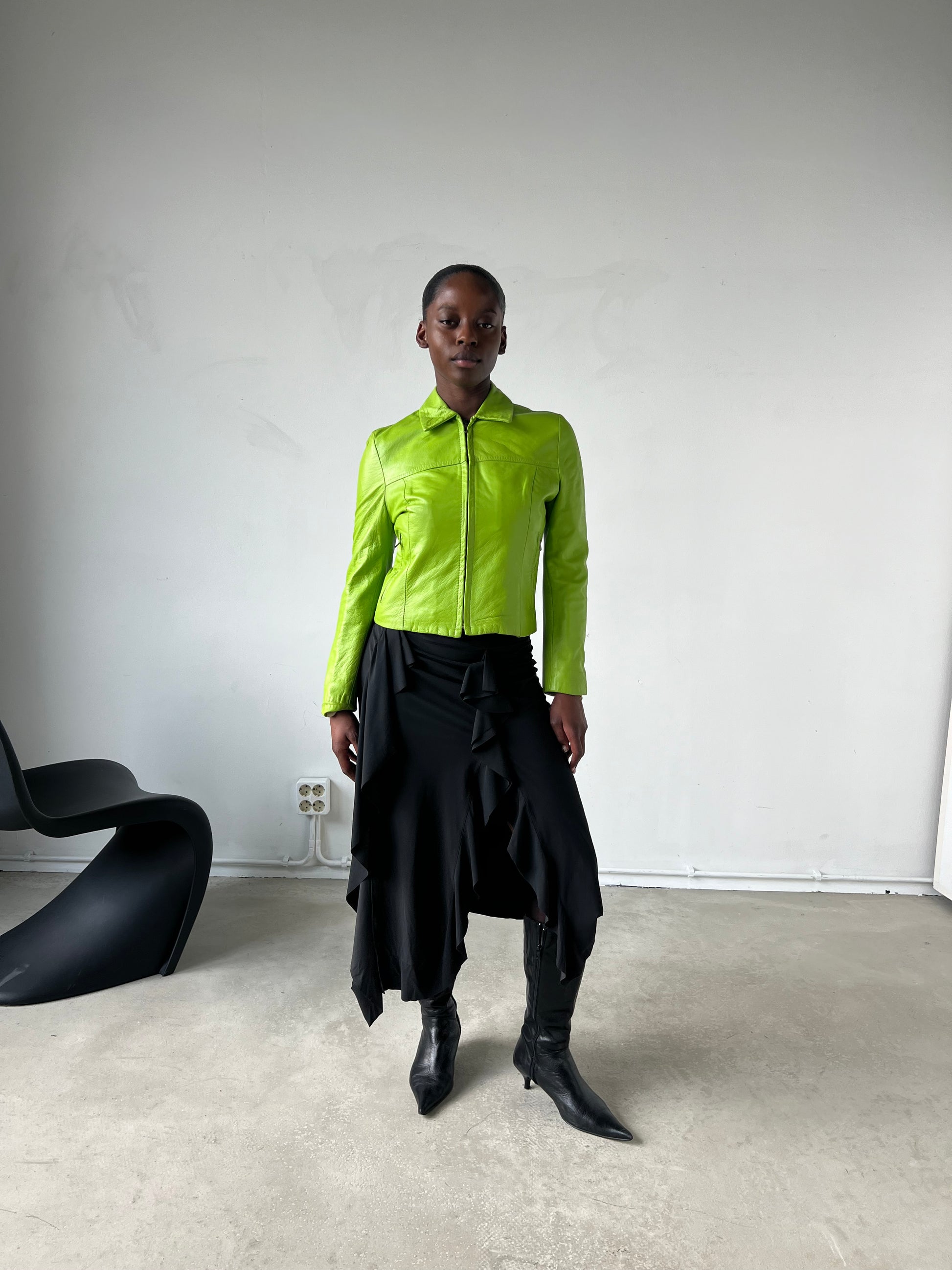 LIME GREEN LEATHER JACKET