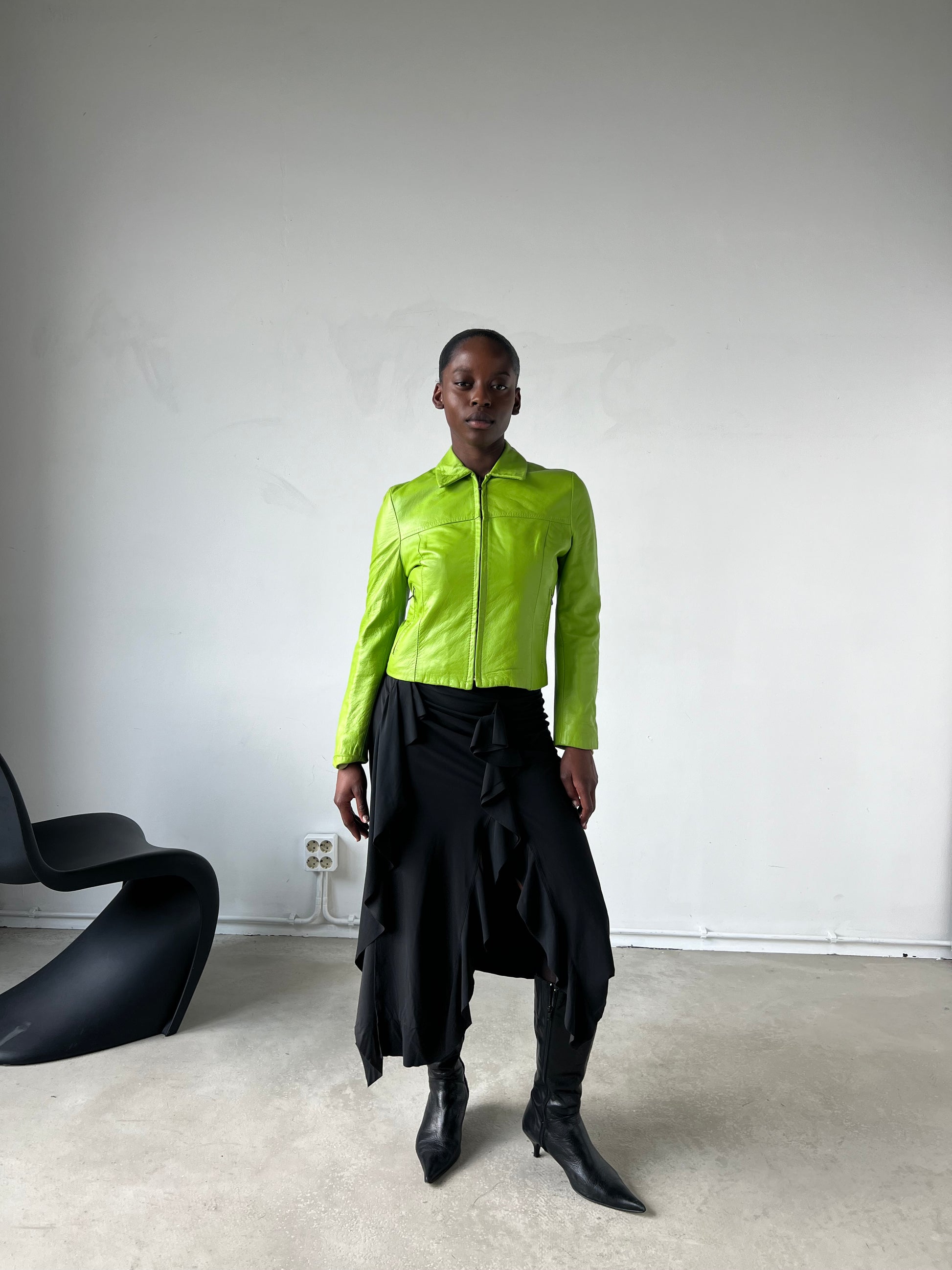 LIME GREEN LEATHER JACKET
