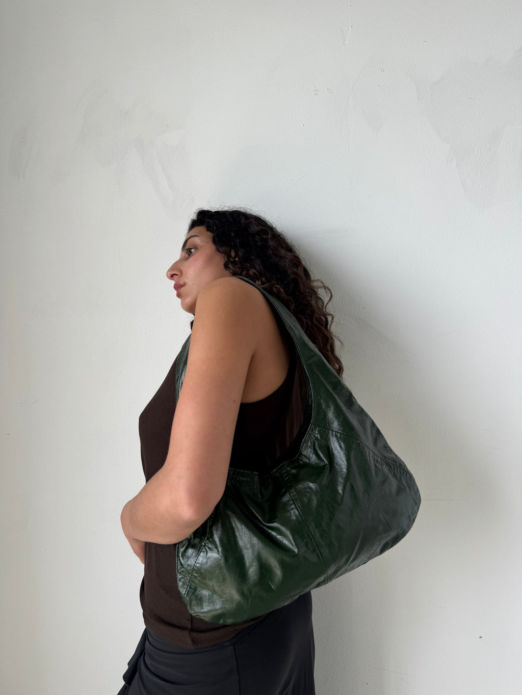 GREEN LEATHER BAG