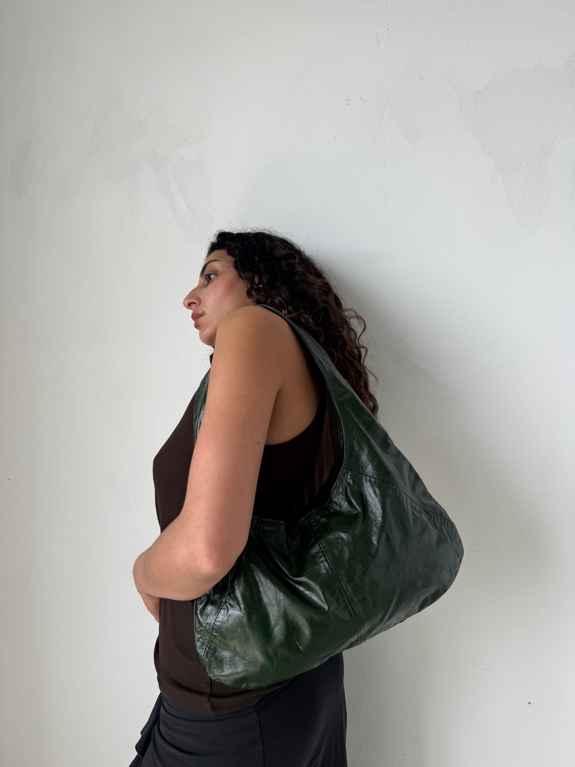 GREEN LEATHER BAG