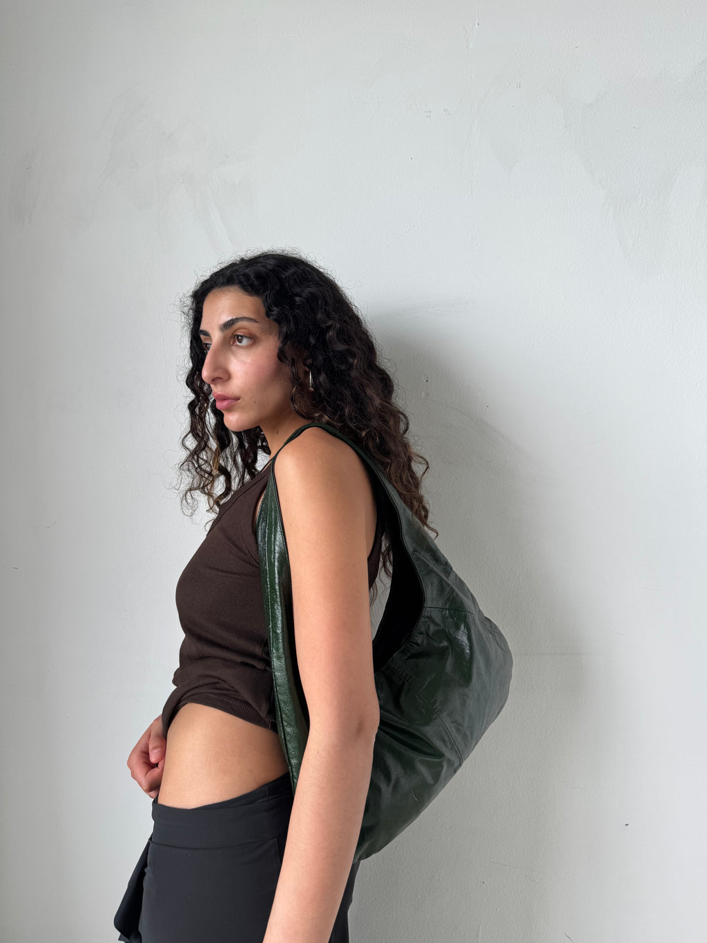 GREEN LEATHER BAG
