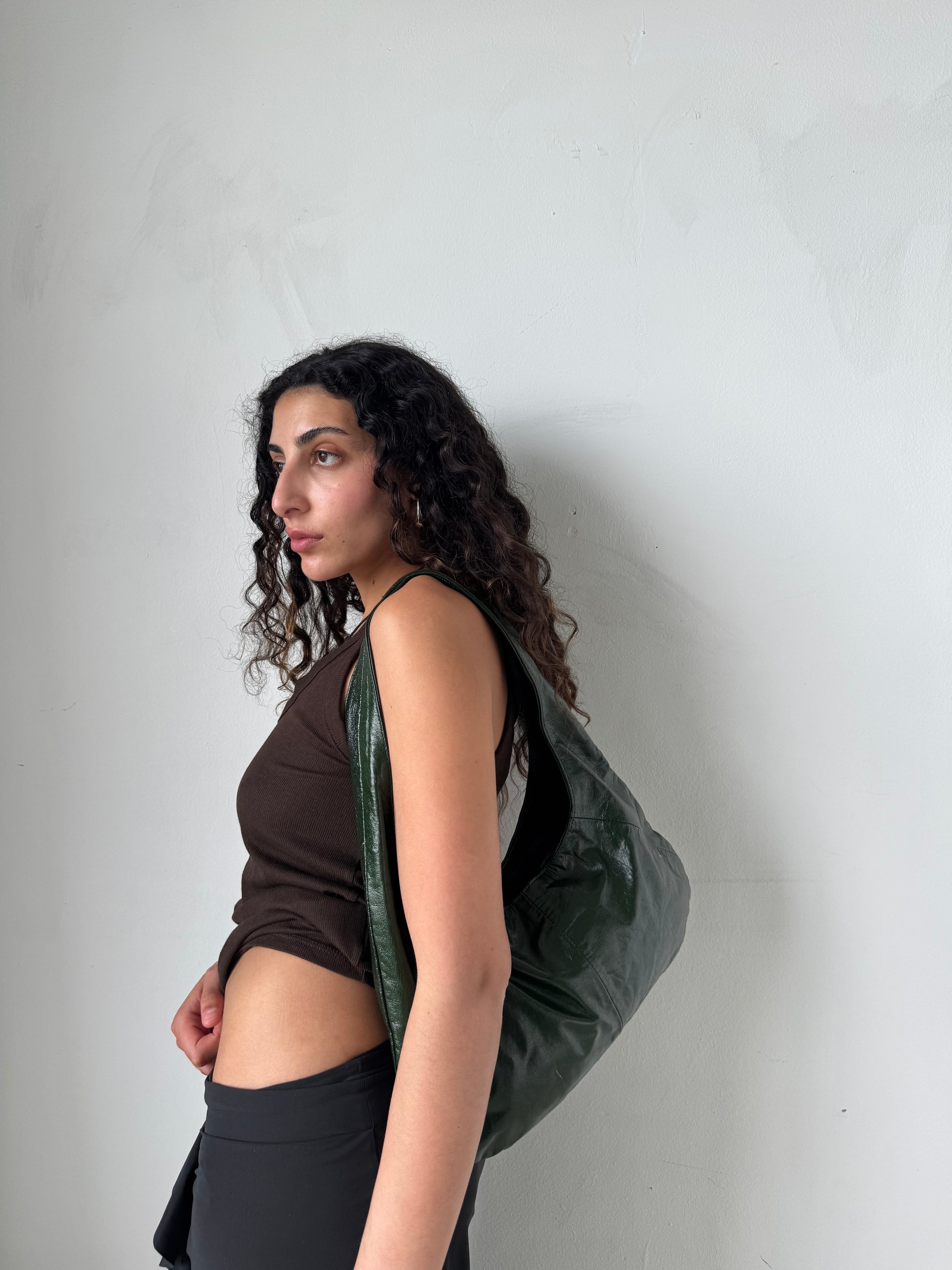 GREEN LEATHER BAG