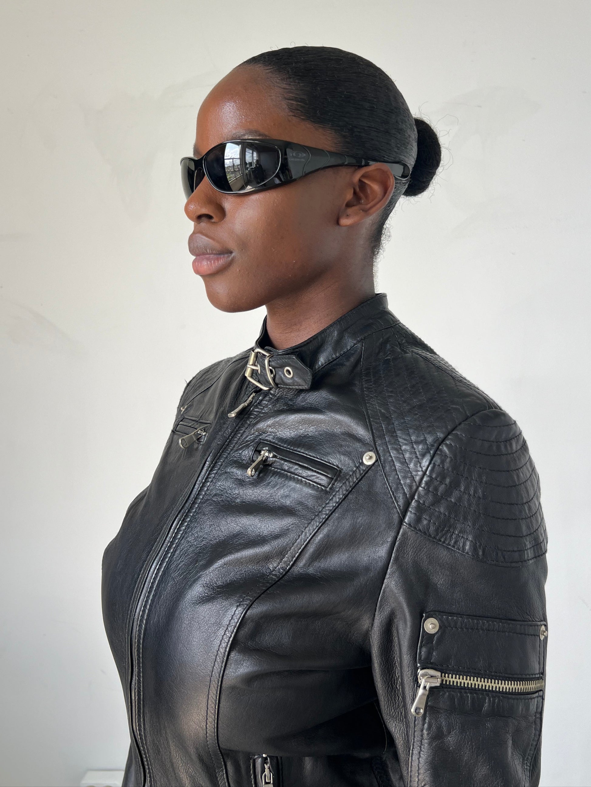 LEATHER BIKER DRESS