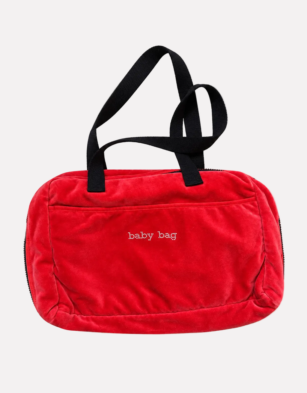 Velour baby changing bag
