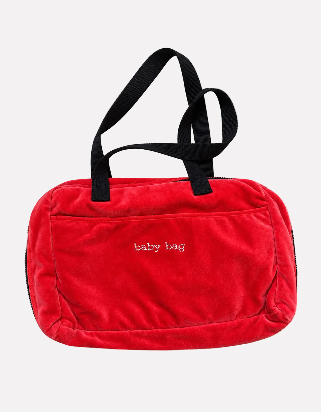 Velour baby changing bag