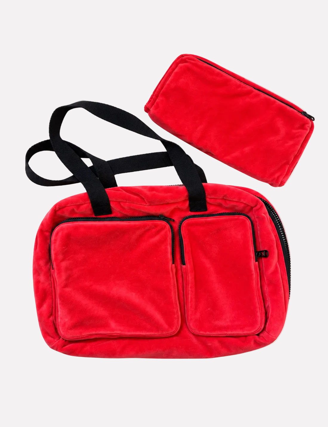 Velour baby changing bag
