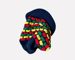 multi coloured hat