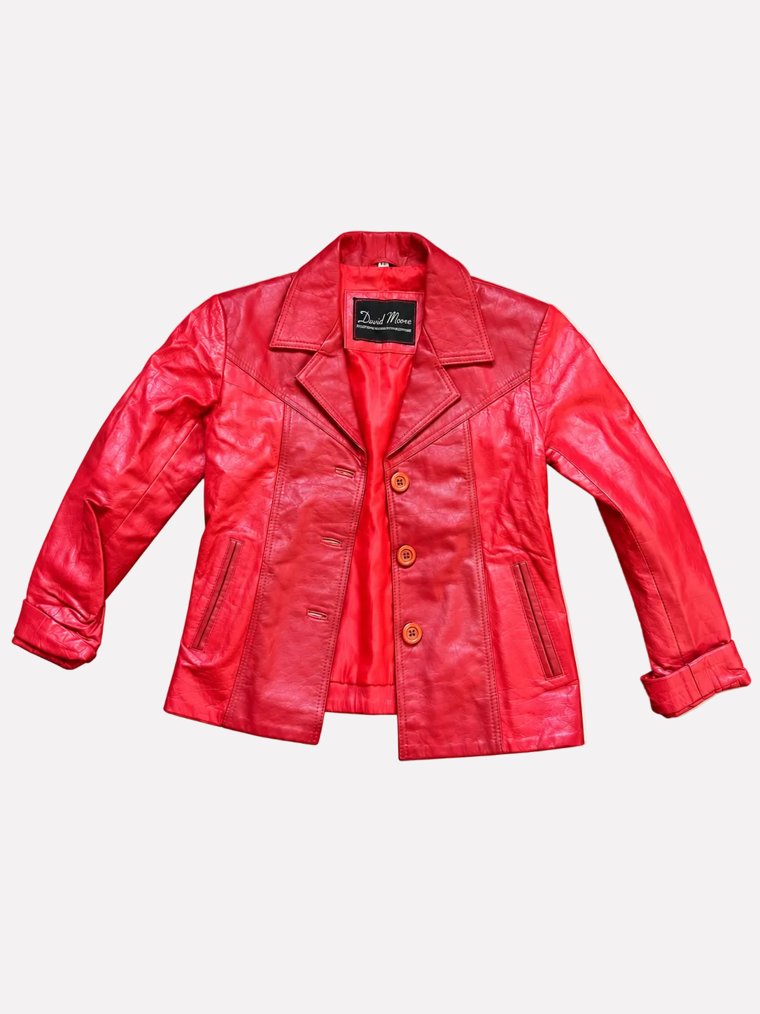 Red leather jacket