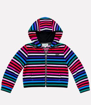 sonia rykiel stripe zip hoody